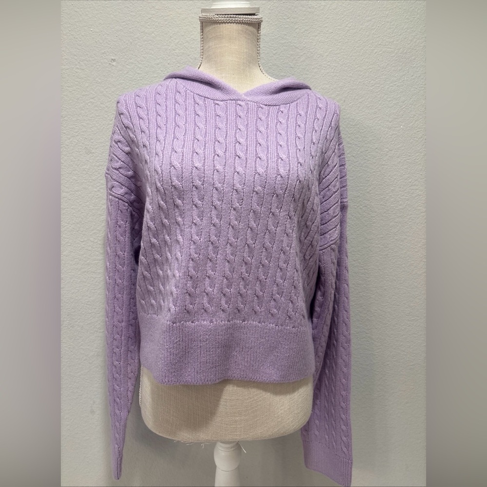 Leyden Lilac Cable Knit Women's Sweater